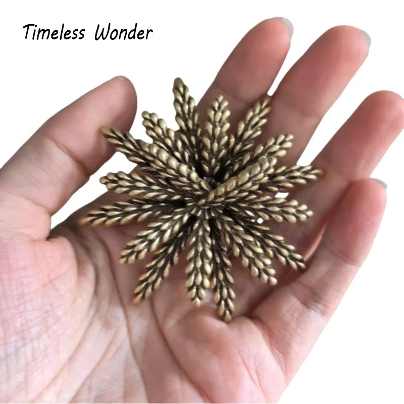 Timeless Wonder Retro Ear of Wheat Brooch Pins for Women Designer Jewelry Runway Top Classy Gift Rare Broches Vintage 5252