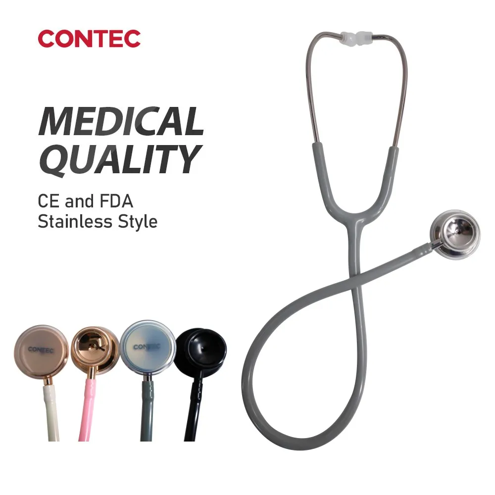 Contec Stainless Steel Head SC23 Stethoscope Professional Cardiology  Doctor Medical Equipment Student Vet Nurse Medical Device