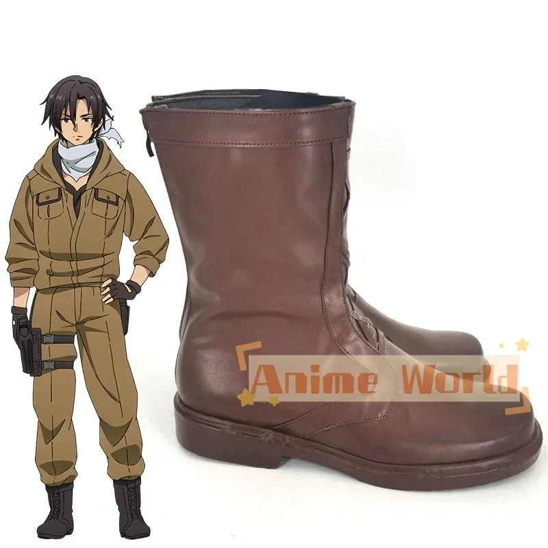 86ACHTIG-SIX Shinei Nouzen Braune Cosplay Schuhe Halloween Karneval Stiefel Nach Maß