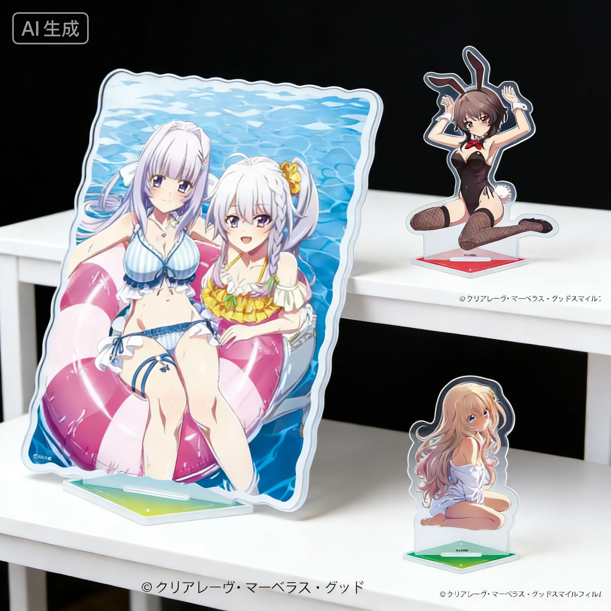 9-nine- Ruler's Crown Noa Yūki Miyako Kujō cartoon character Acrylic Stand Model Plate Keychains Bedroom decoration