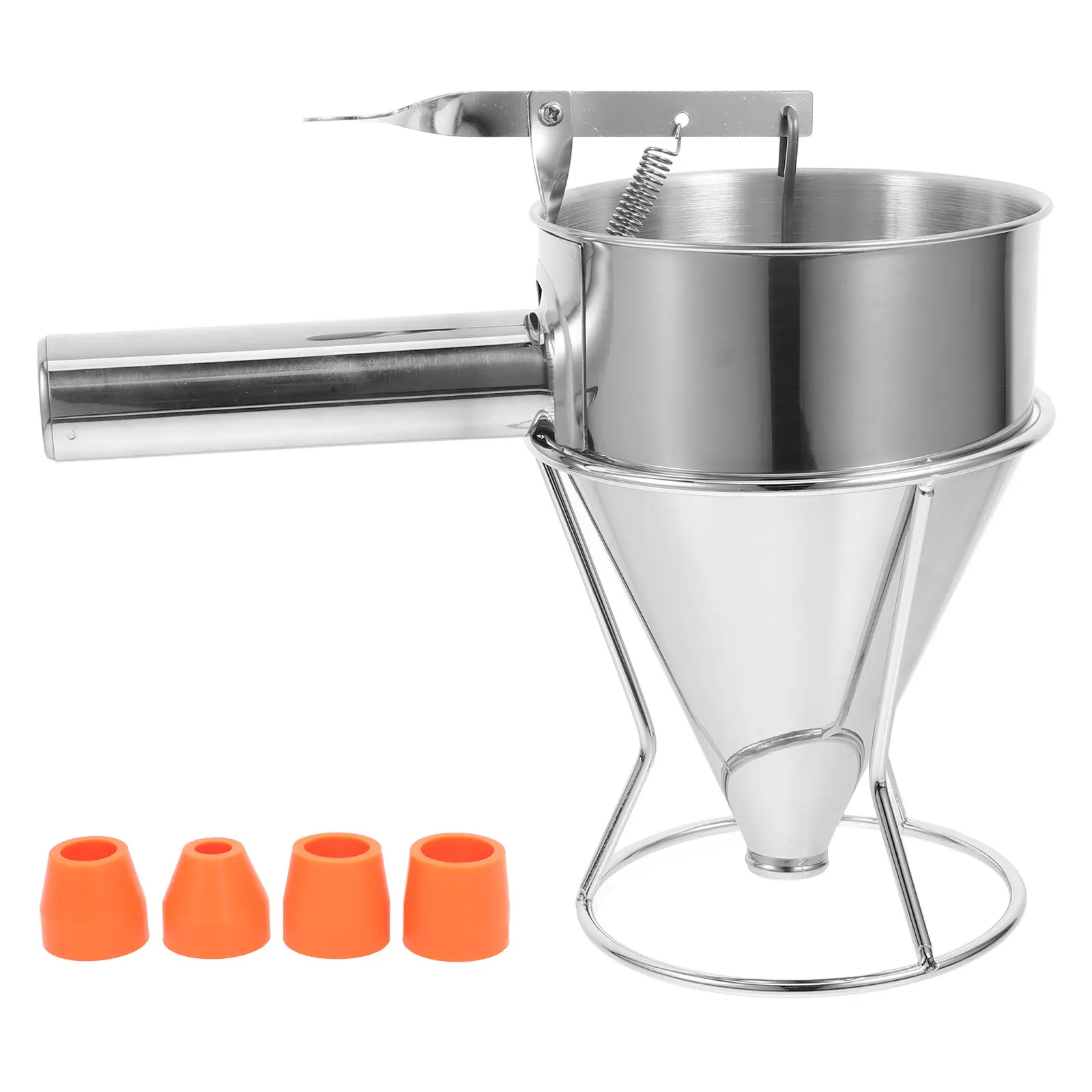 1Set Stainless Steel Kitchen Funnel Set Detachable Handle for Cake Making Octopus Ball Tool Syrup Dispenser Baking Supply Funnel