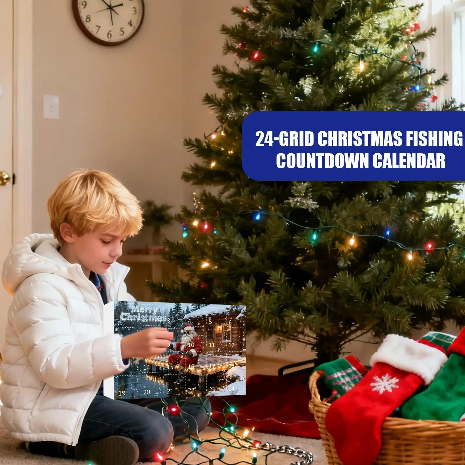 アドベントフィッシングルアーカレンダー-24日間の釣り道具-フィッシングルアー-カウントダウンカレンダー-クリスマス用-漁師の友人-男性-ティーン向け