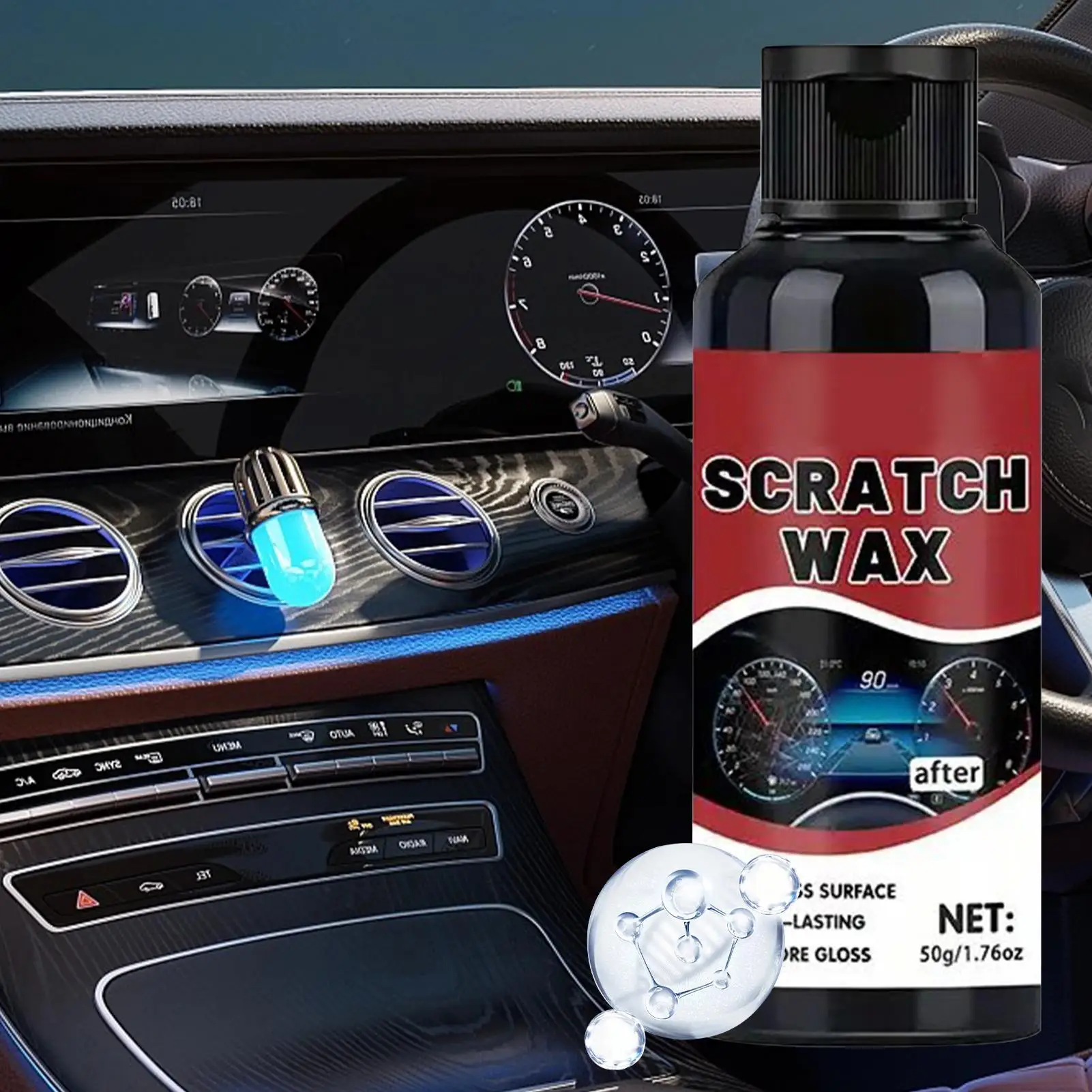 Multi-Purpose Car Interior Care, 50g Scratch Remover & Polish Wax For Dashboard, Center Console & Plastic Trim drop shipping