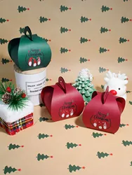 10/20/50pcs Christmas Candy Box Cartoon Cookie Gift Packaging Box 2024 Xmas New Year Party Decor Xmas Tree Ornament ๏ปฟ