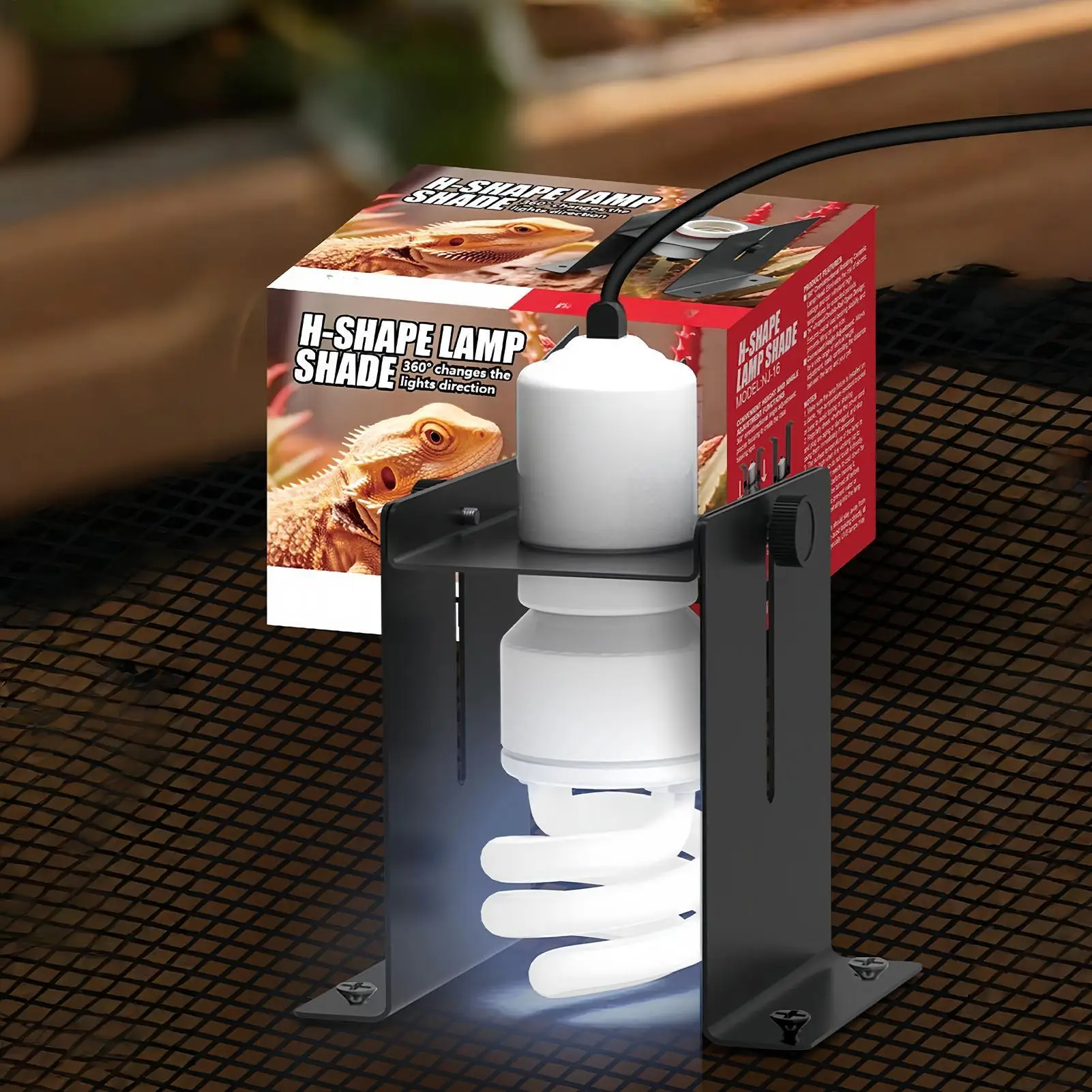 

Керамический держатель для лампы-обогревателя для рептилий с регулируемой высотой, патрон для террариумов с таймером, держатель для лампы-обогревателя для гекконов и ящериц