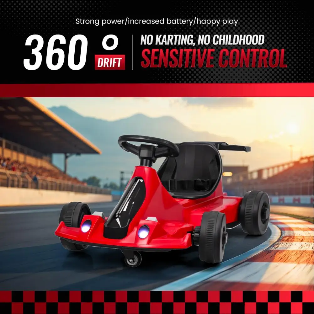 Mini siège unique enfants hors route dérive Karting Go-karts course électrique Go Kart pour enfants avec ceinture de sécurité, jouet électrique