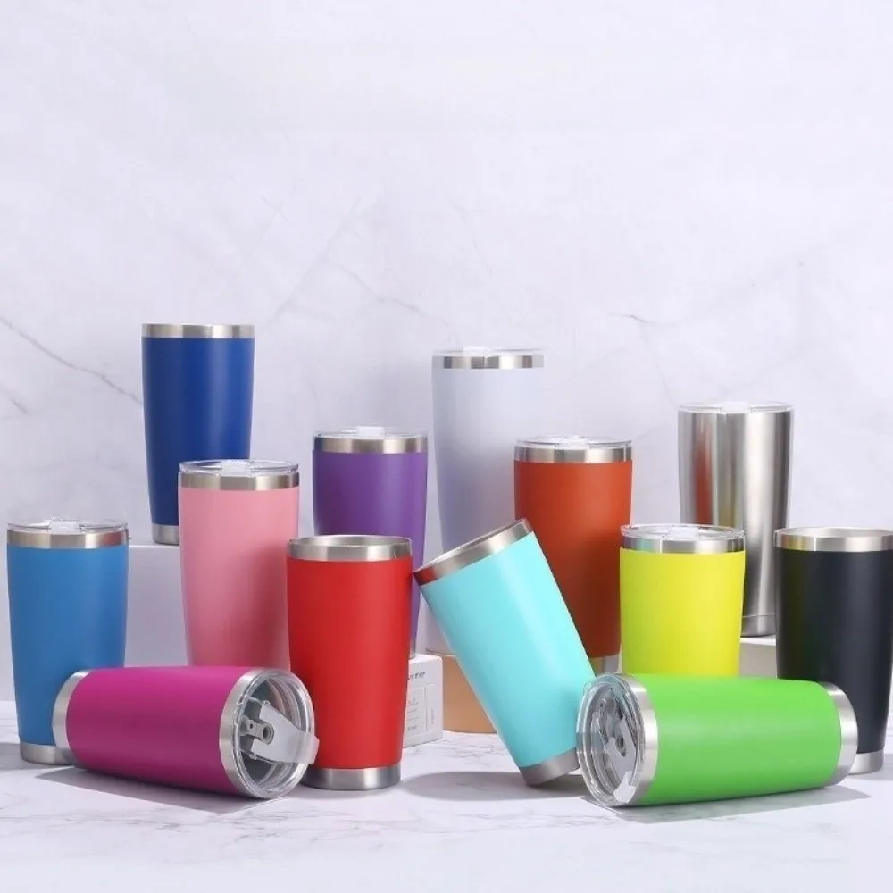 

304 Stainless Steel Vacuum Insulated Cup 20oz with Lid Tumbler Thermal Mug Portable Leakproof Insulation Water Bottle