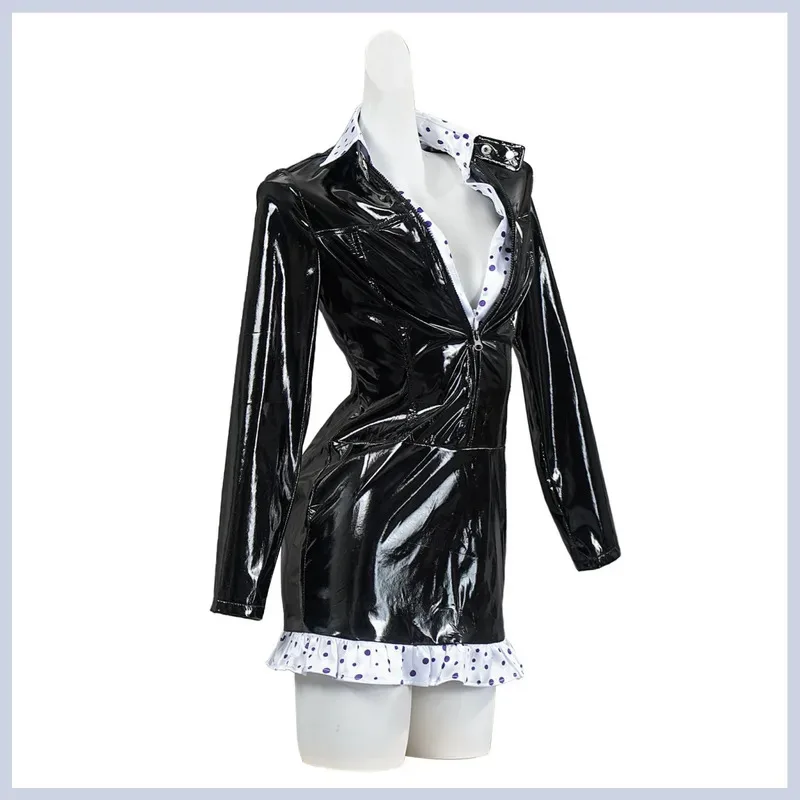 أنيمي نيكو روبن ملكة جمال كل الأحد تأثيري حلي أسود بولي PU ضيق المناسب فستان شعر مستعار الكبار امرأة مثير كرنفال هالوين البدلة olp؛ 4