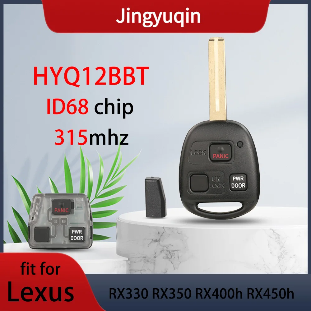 

Jingyuqin FCC: HYQ12BBT 3 кнопки ID68 чип дистанционный автомобильный ключ 315 МГц FOB для Toyota Lexus RX330 RX350 RX400h RX450h TOY43 лезвие