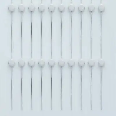 

20pcs Stainless Steel Skewers Bbq Grilling Sticks Reusable Barbecue Meat Skewers For Outdoor Family Silver Durable Rust-Proof