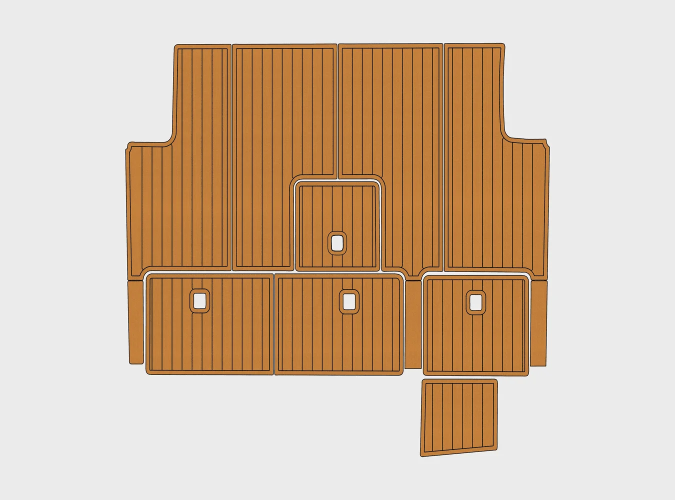 

2005-2009 Тиара 3600 Открытая 1/4 дюйма 6 мм Пена EVA Нескользящая ПВХ Тиковая настил морской Mat Adriek аква ковер Морской пол