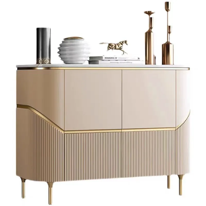 Light luxury door cabinet entry, living room partition cabinet, Italian-style home locker, modern simple rock slab, side cabinet