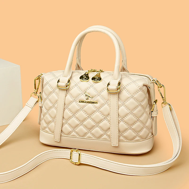 

Высококачественная мягкая кожаная женская сумка большой емкости, модная трендовая женская сумка на плечо, роскошные трендовые брендовые сумки через плечо для девочек