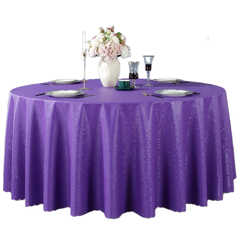 

Custom size Chinese round tablecloth waterproof and oil-proof no-wash table mat