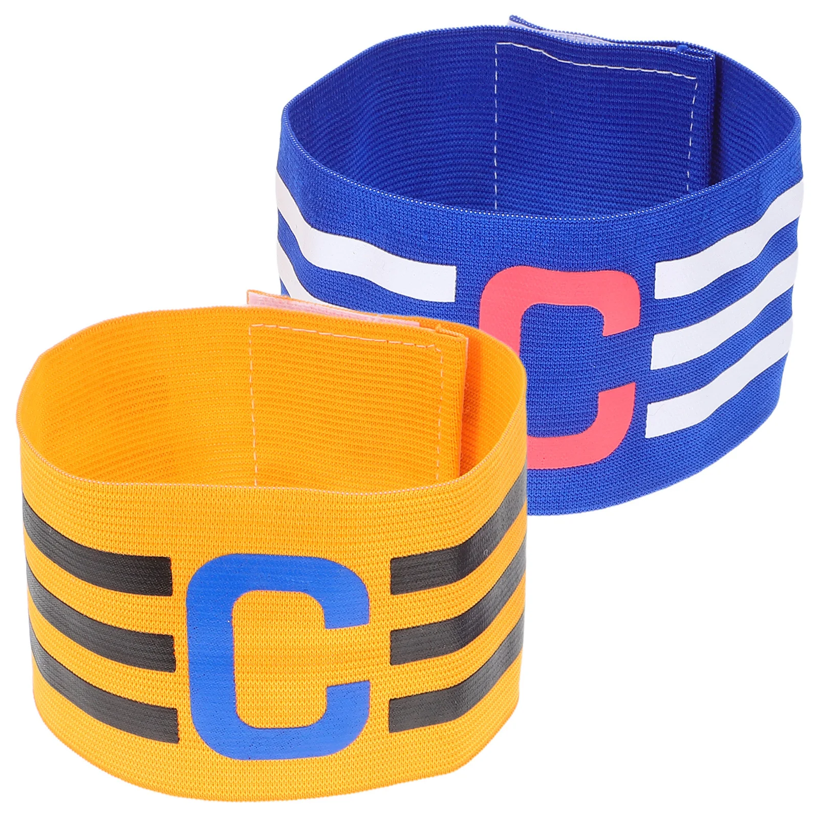 

Captain Armband Football Soccer Nylon Durable Colorful Soft Comfortable Team Sport Player Adult Man Woman Blue Yellow