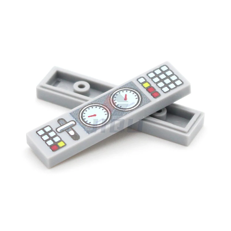 Gauges Controls Center Radar Screen Keypad Pattern Tile Slope Printed Accessories Bricks City MOC Building Blocks Parts Kit Toys