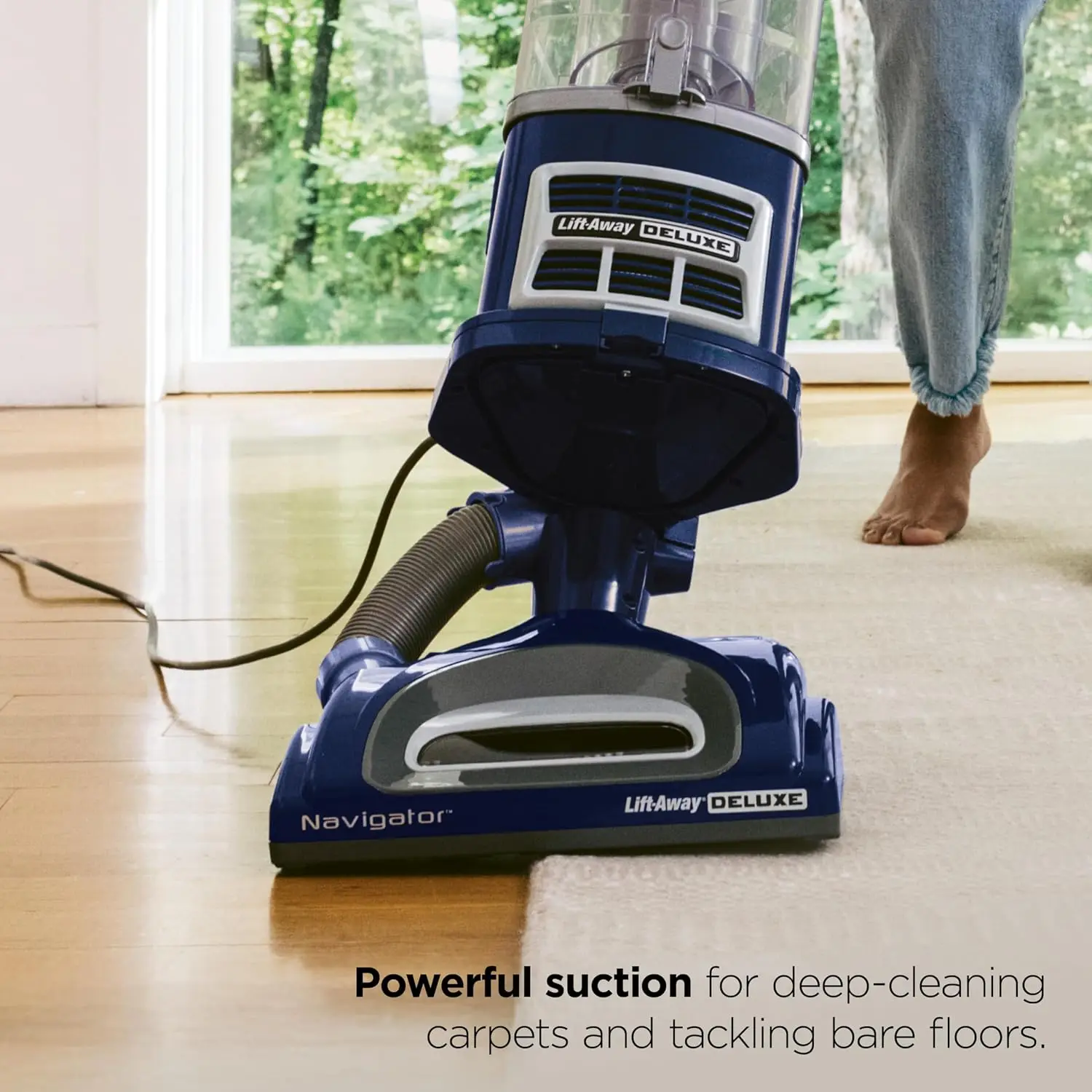 Lift-Away Vacuum HEPA Carpet Pet Hair Blue NV360 Pod Hard Floor Cleaning Swivel Steering Brushroll Shutoff 0.9-Qt Dust Cup Uphol