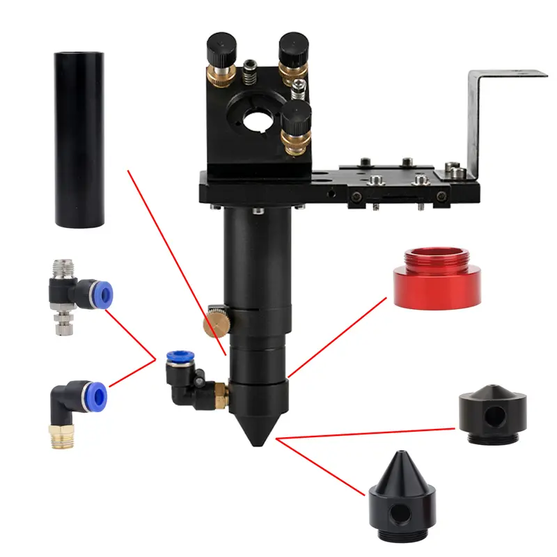 CO2 Laser Head Lens Tube Nozzle Outer Diameter 25mm Air Nozzle Dia.20 FL 38.1/50.8/63.5/101.6mm for CO2 Laser Engraving Machine - Image 2