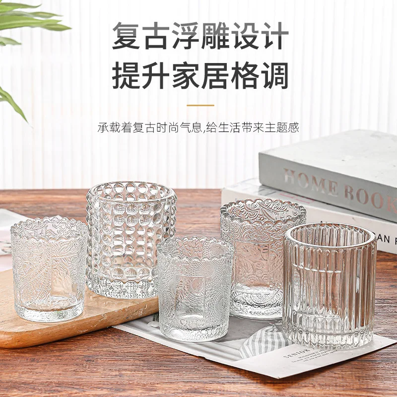 Glass Candle Cup Holder 4