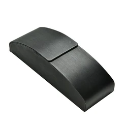 1pc Black Leather Metal Hard Case Box For Glasses Eyeglass Sunglasses Case Portable Leather Glasses Bags Black