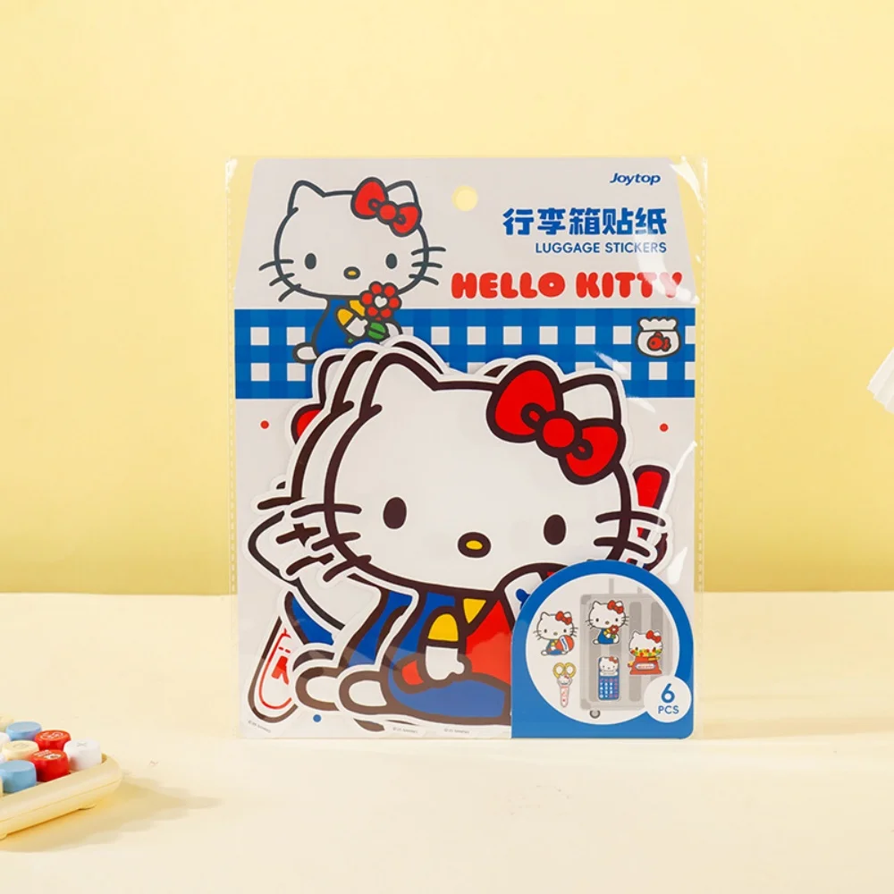 정품 만화 산리오 헬로 키티 여행가방 대형 스티커 장식 노트북 라벨 장식 스티커 소녀 선물