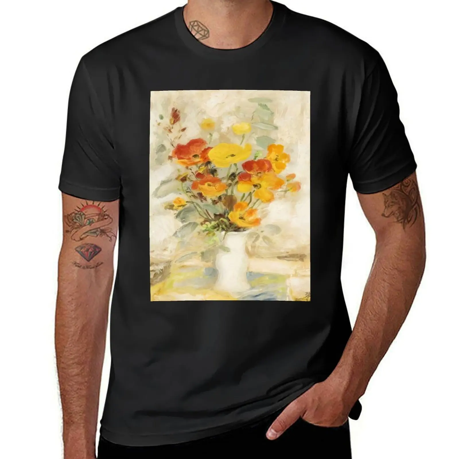 Le Pho - Les Poppies - Post-Impressionism T-Shirt Aesthetic clothing boys animal print anime mens t shirts