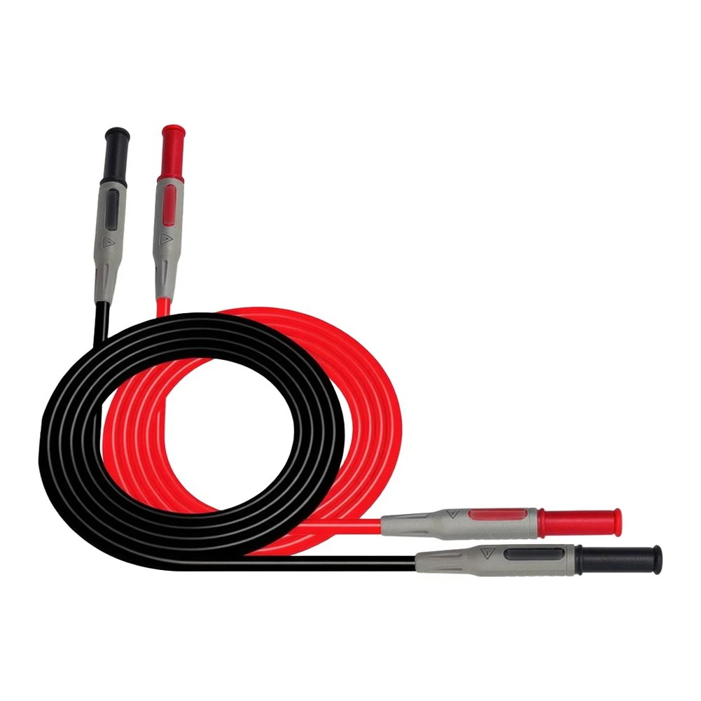 1PCS Red Test Cable/Black Line 1m Injection-Molded 4mm Sheathed Banana-Plug Multimeter Test-Lead For Versatile Use PVC Cable