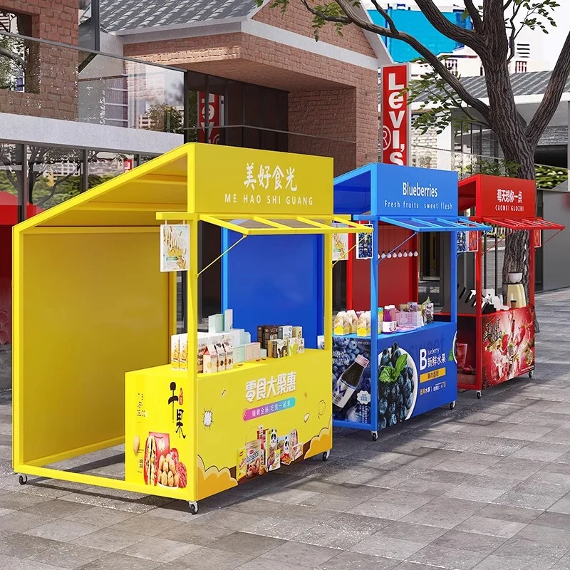 Caminhão móvel de comida de ferro para barraca de lanche
