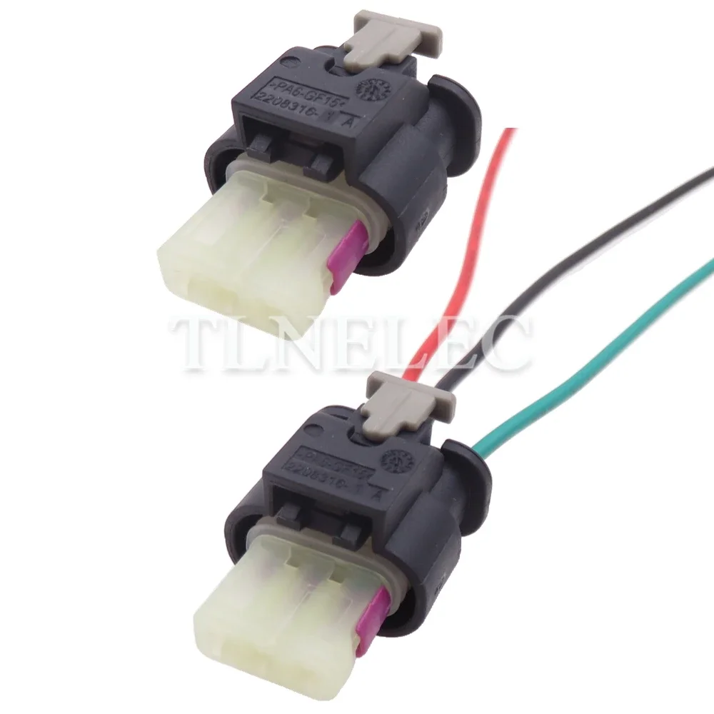 3 Pin Way Automotive Sensor Wiring Harness Socket with Wires Car Sealed Connectors For VW Audi 2-1718644-1 2208316-1