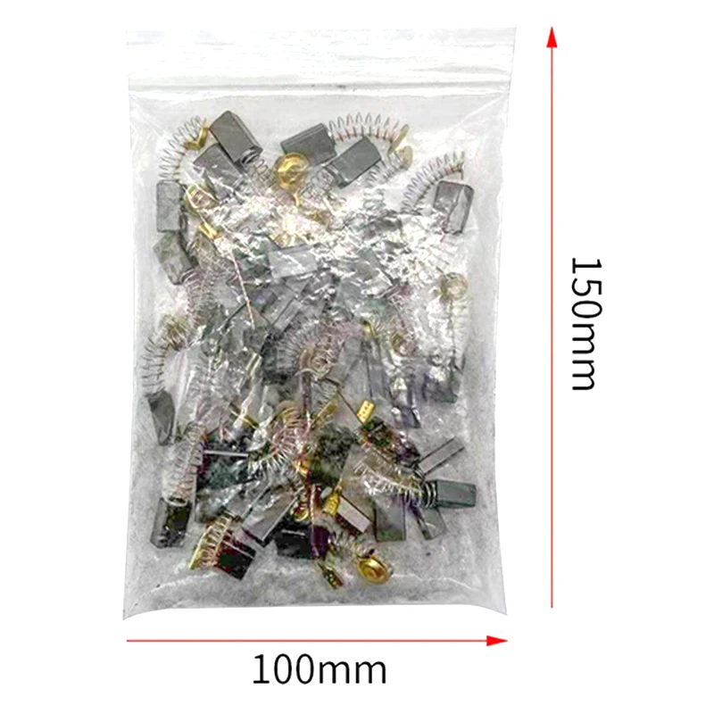 NEW 50pcs Carbon Brush Replacement Kit Fit For Drills Sanders Grinders & Motors Durable Motor Parts