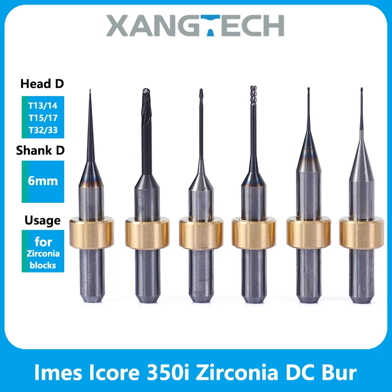 

Фрезы Imes Icore 350i DC для зуботехнических работ, алмазные, для обработки циркония, T13/T14/T15/T17/T32/T33 D6, для лаборатории
