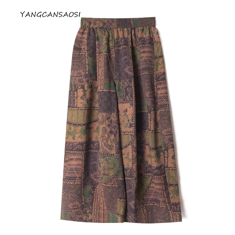 Purple Flowered Diamond Grid Monochrome New Chinese Style Double-sided Wearing 70% Natural Mulberry Silk Women's Casual Pants