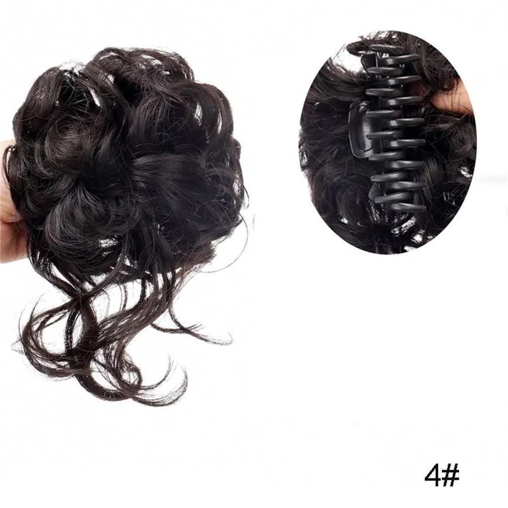 الاصطناعية ذيل حصان الطبيعية رقيق شرابة مجعد برعم الكرة المنتزع شعر مستعار المرأة محاكاة ذيل حصان كليب على التمديد #6