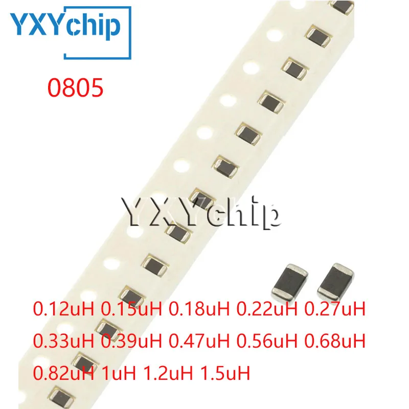 Индуктор феррита 0805 Smd 50 шт., 0,12 мкГн 0,15 мкГн 0,18 мкГн 0,22 мкГн 0,27 мкГн 0,33 мкГн 0,39мкгн 0,47 мкГн 0,56 мкГн 0,68 мкГн 0,82 мкГн 1мкгн 1,2 мкГн 1,5 мкГн