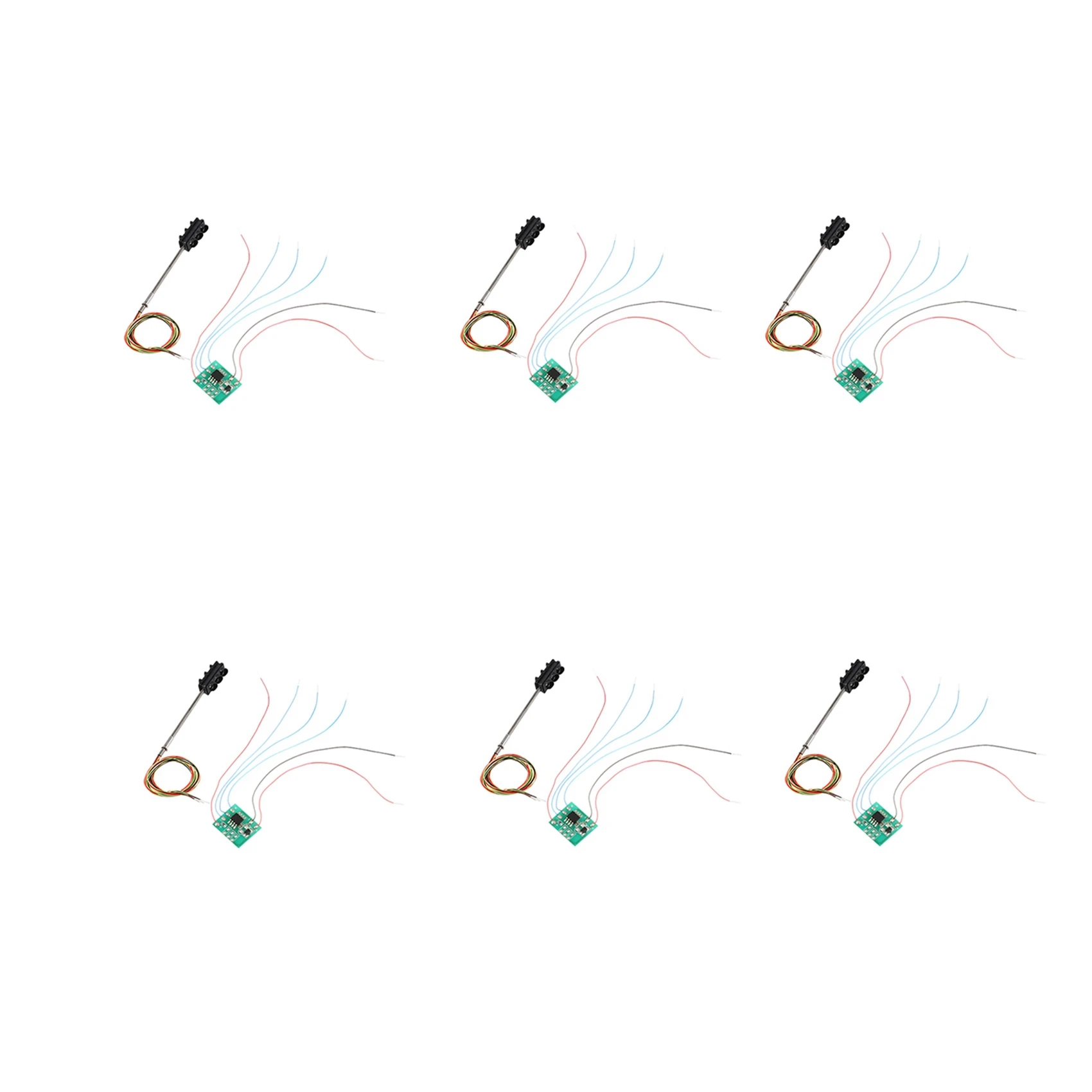 L72A-6X 3 Color Traffic Light Signals Ho Oo Scale Model 6Led For Diy Sand Table Crossing Street Construction Railway Two Side