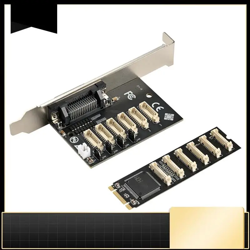 

M.2 To 4 RS232 DB9 Serial Port And 1 DB25 Parallel Printer Port LPT1 Multi Expansion Card B Key M Key NGFF 2280Mm WCH384-N33R