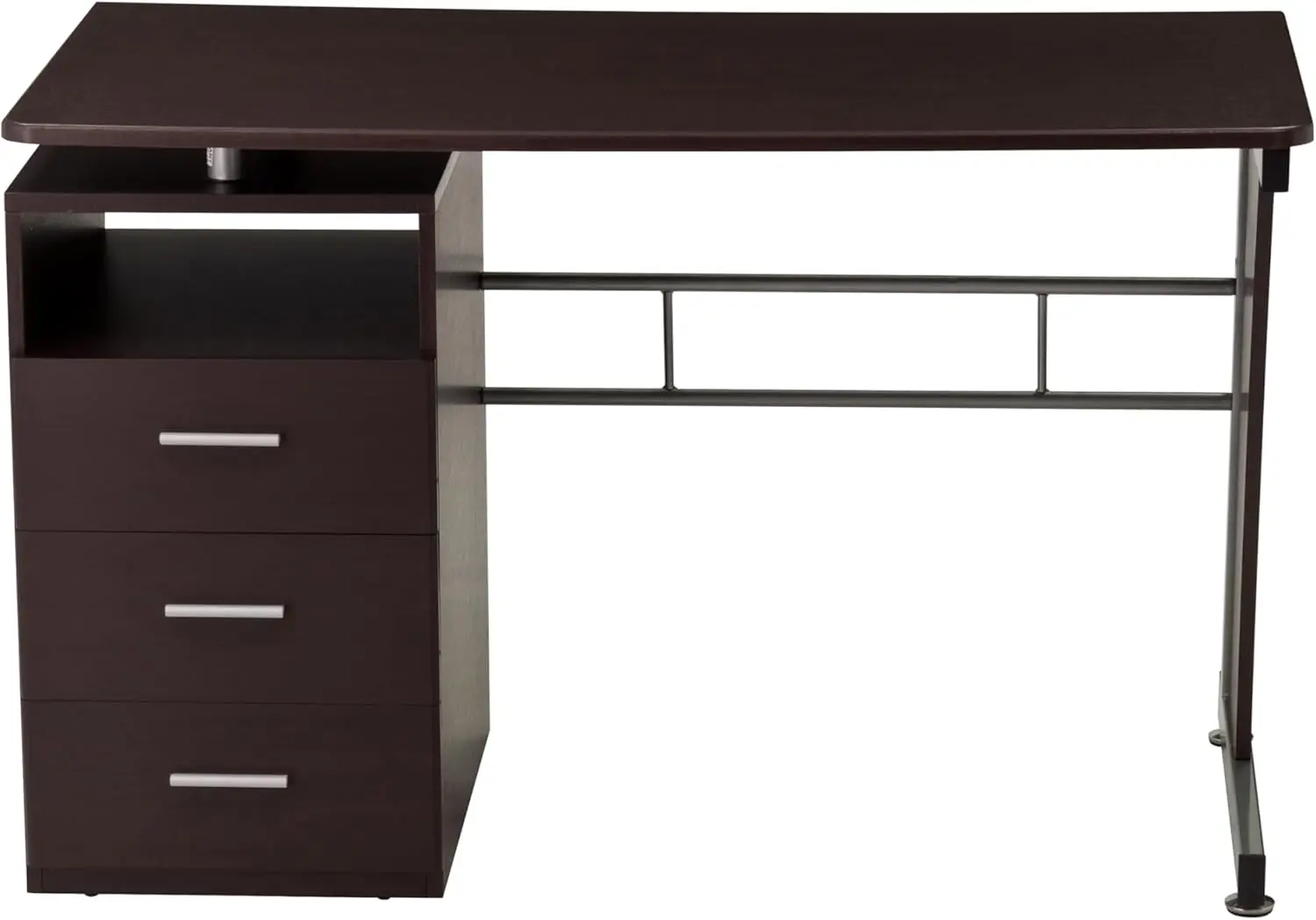 Techni Mobili Drawers Computer Desk, 48" W x 23" D x 30" H, Chocolate