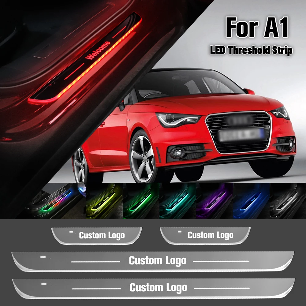 

For Audi A1 8X GB 2010-2023 Car Door Sill Light Customized Logo LED 2016 2019 2021 2022 Welcome Threshold Pedal Lamp Accessories