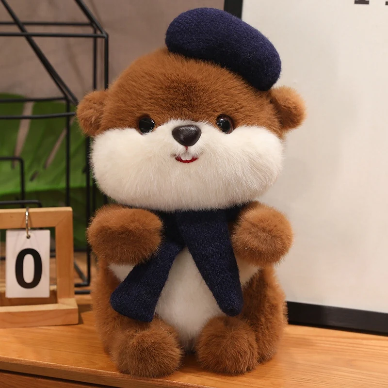 Super Cute Beaver Squirrel Plush Toy Healing Companion Sleeping Doll Girl Doll Birthday Gift Valentine'S Day Surprise Gift