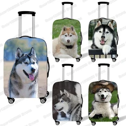 3D Printed Cute Husky Suitcase Cover forTravel Lovely Dog Elastic Suitcase Covers Accessories Antidust Trolley Case Cover Gift