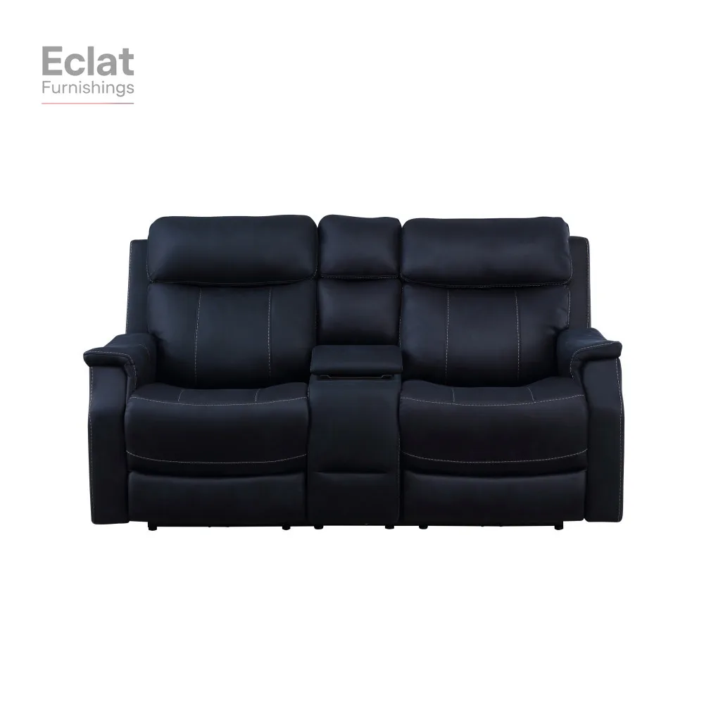 

Tailored Power Console Loveseat - Shaped Seats, Luxurious Leatherette Cover - Power Headrest, Power Footrest, Hidden Storage