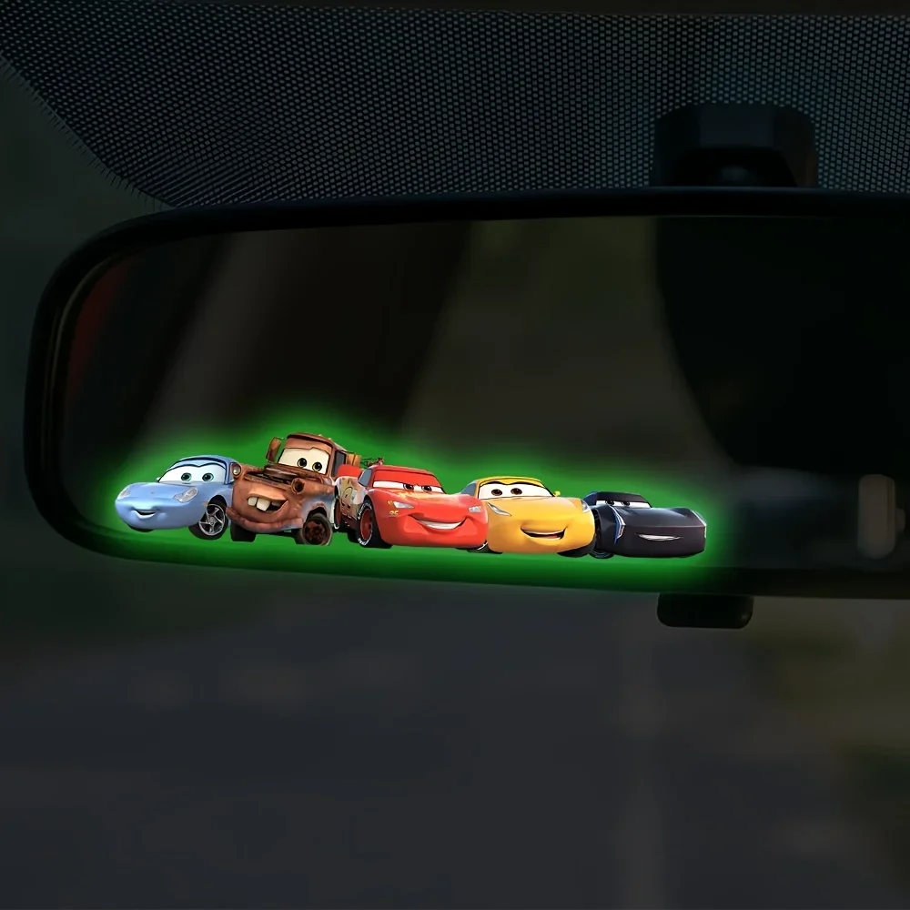 شارات سيارة، قطعة واحدة من ملصقات السيارة ذات طابع Lightning McQueen، نمط كرتوني، مع تأثير مضيء #3