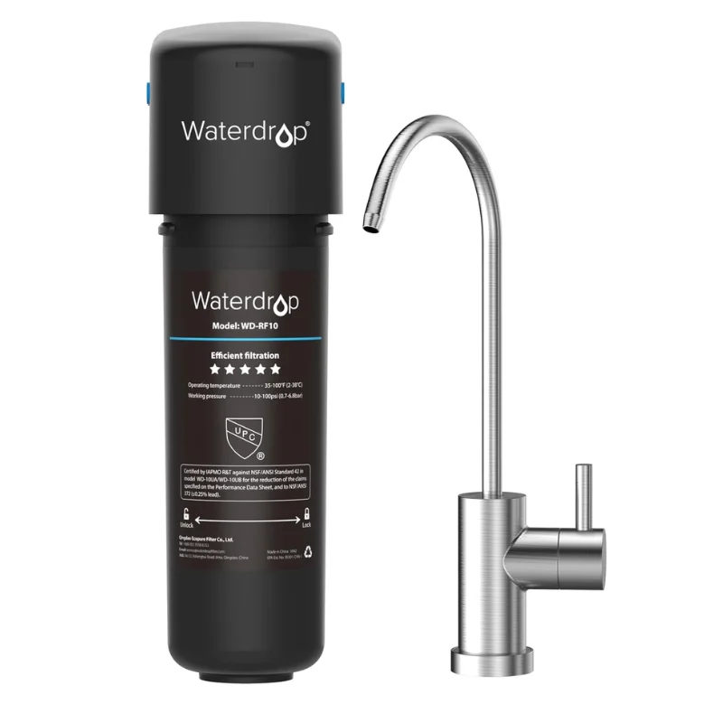 Waterdrop 10UB Under Sink Water Filter, Reduces PFAS, PFOA/PFOS, Lead, Chlorine, Bad Taste, NSF/ANSI 42 Certified, 8K Gallons