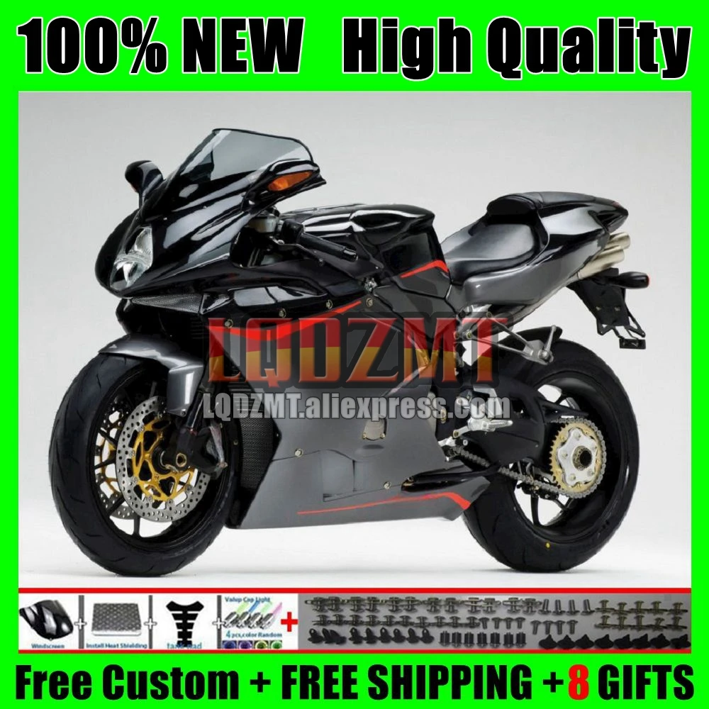 OEM Body For Agusta MV F4 R312 750S 1000 R 750 Flat black 2005 2006 108No.20 1000CC 1000R 312 1078 1+1 MA MV F4 05 06 Fairing