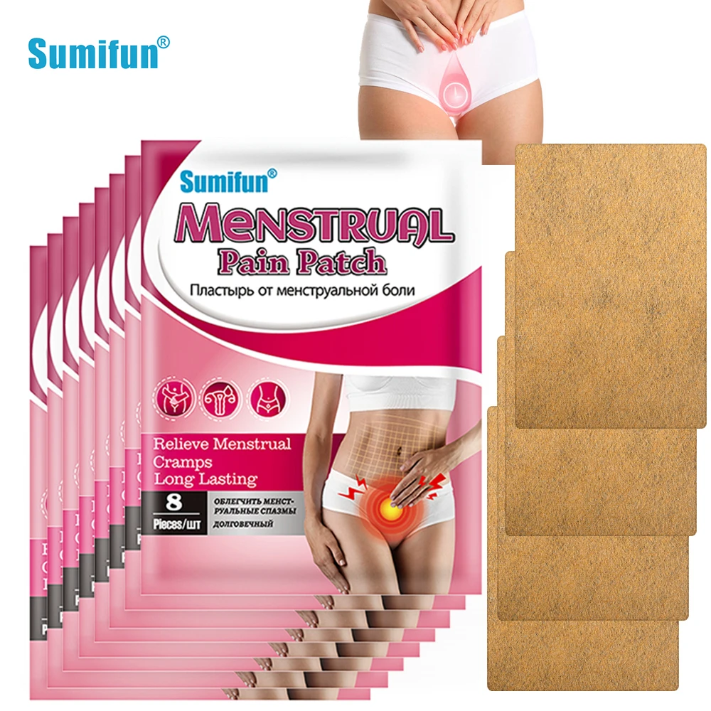 8-40Pcs Menstrual Cramps Patch Dysmenorrhea Period Pain Relief Plaster Warm Uterus Abdomen Herbal Medicine Health for Women