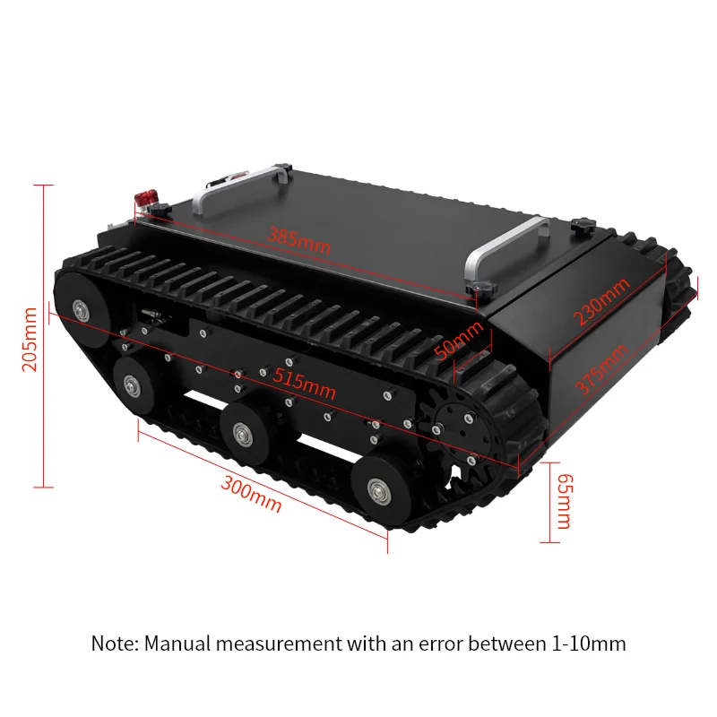 TR400 Smart Tank Car Chassis, Suspension System,50mm Rubber Caterpillar ,20kg High Load,10 Channel RC Control, DIY Open Source