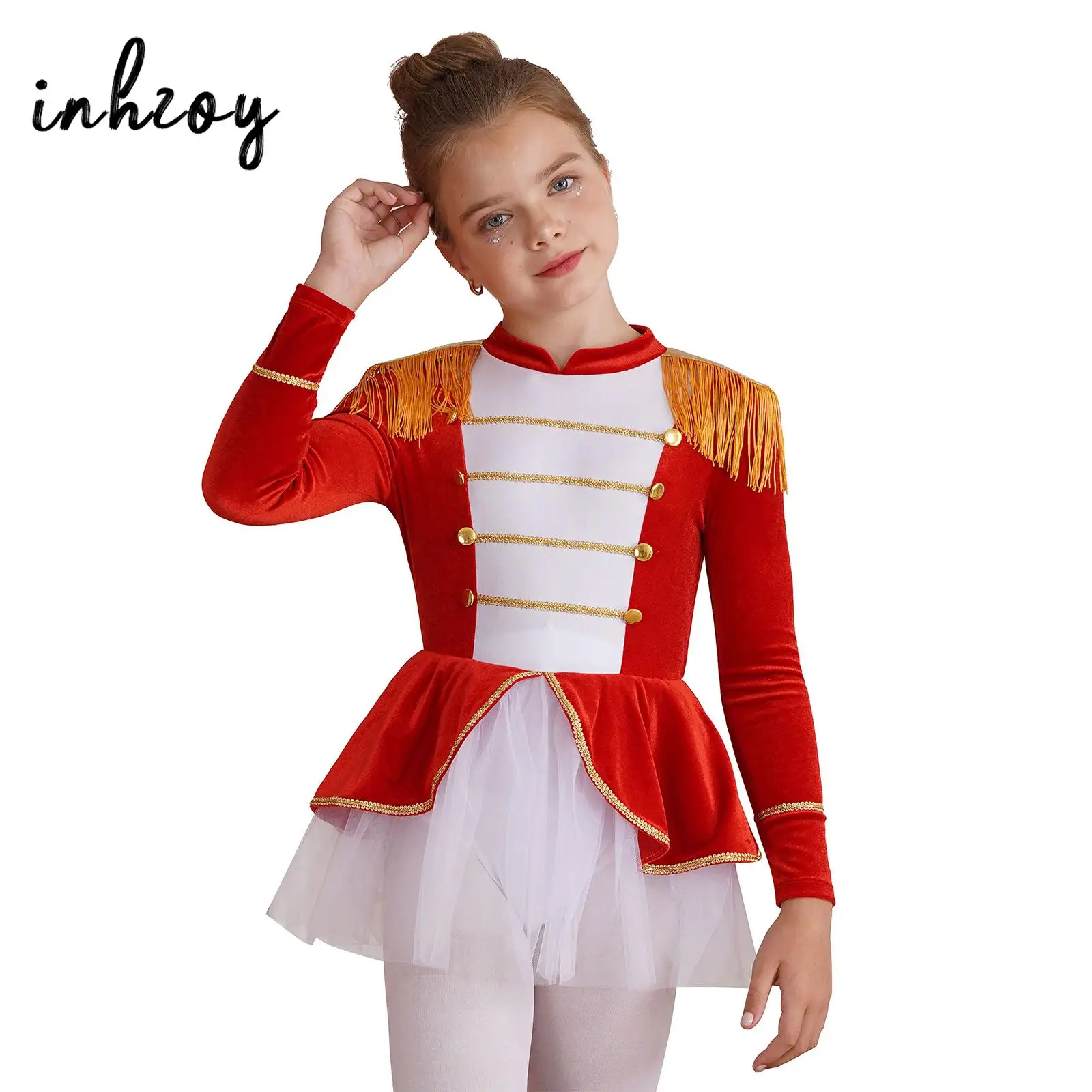 Robe de Barrage à Manches sulfavec Pompon pour Fille, Costume de Lyus, Tutu de brevde Ballet, Justaucorps Cosplay, ixde Carnaval d\'Halloween, Noël,