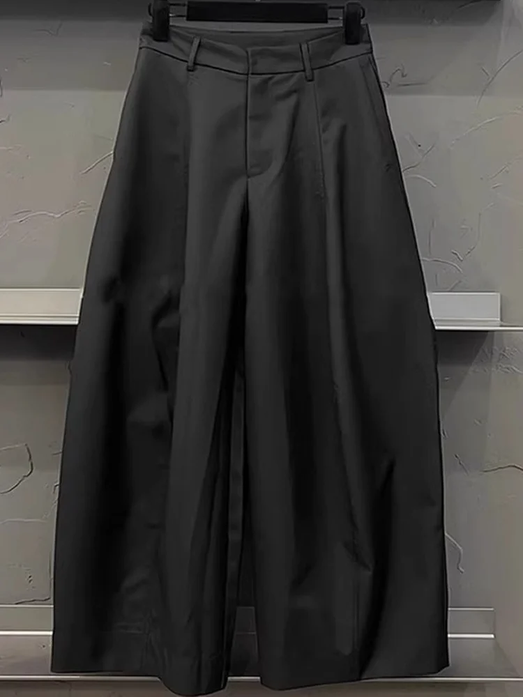 

Spring Autumn High Waist Wide Leg Pants Simple Match Casual Loose Straight Cut Suit Small Size Women's Busin Casual Trousers