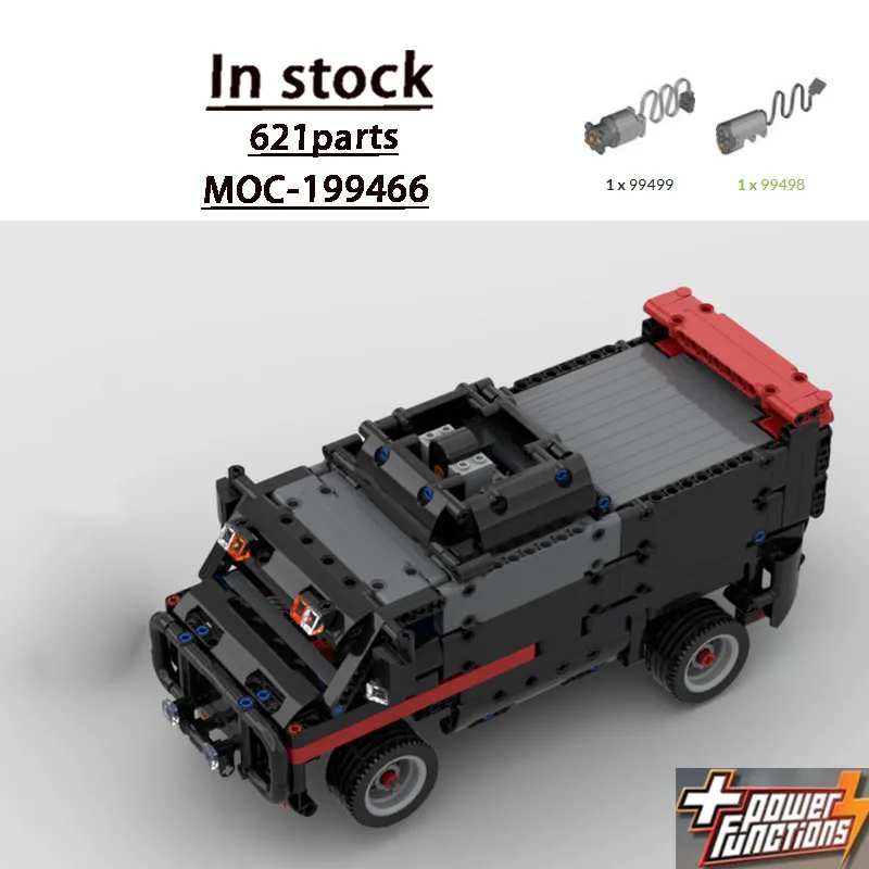 

MOC-199466 Новая модель классического городского грузового фургона из строительных блоков, 621 деталь, MOC, креативный подарок на день рождения для мальчиков и детей