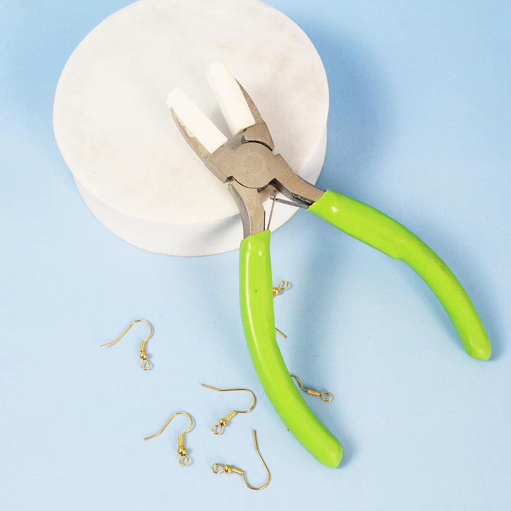 

Professional Nylon Jaw Jewelry Pliers Carbon Steel Wire Straightener Shaping Tool for Beading Looping And DIY Craft Making